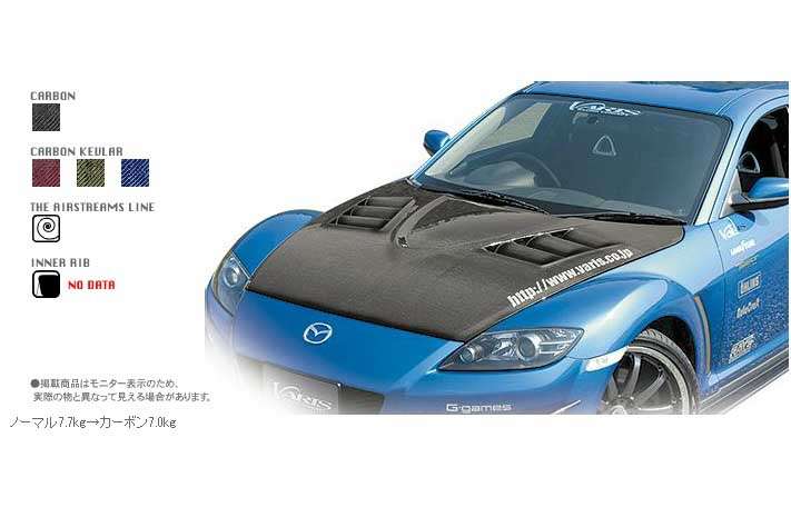 SE3P RX-8 バリス カーボンボンネット 取説付き(フロント)｜売買された