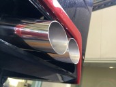 左右斜めW出しマフラー/ステンレス.出口50パイ（競技用）　Novel-SP/ハイゼットトラック用