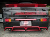 左右斜めW出しマフラー/ステンレス.出口50パイ（競技用）　Novel-SP/ハイゼットトラック用