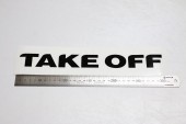 TAKE OFF 切り文字ステッカー